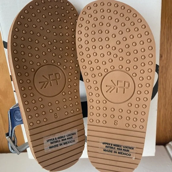 New Freshly Picked Carmel Sandals Maritime in navy leather size 8 - Picture 7 of 9